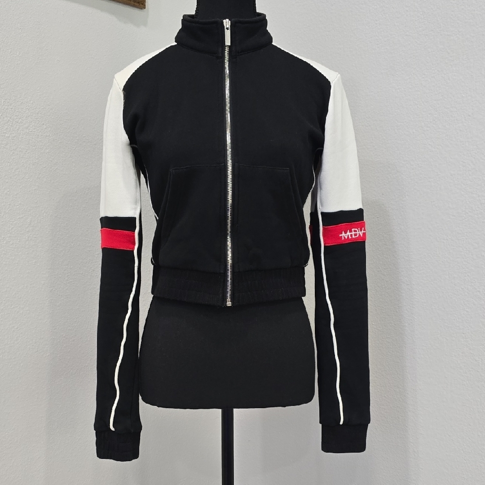 MDV Maniere De Voir MDV Cropped Zip Track Jacket  US 6 (UK 10) - Picture 2 of 14